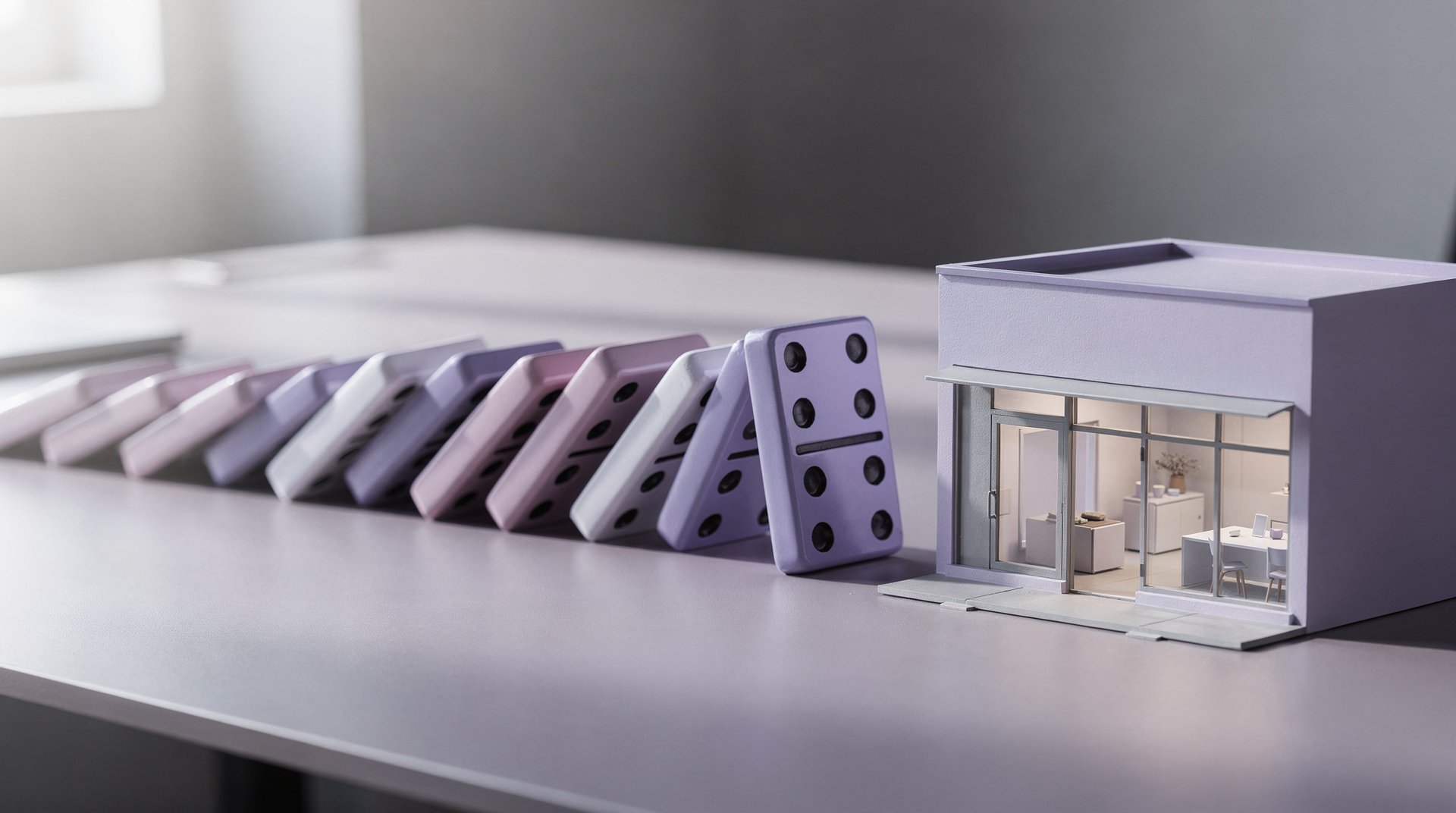 Przewracające się domino uderza w miniaturę firmowego lokalu - lawina po nieudanej aktualizacji strony
